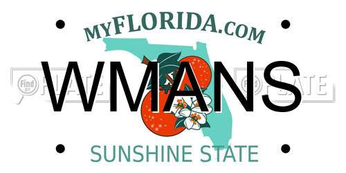 WMANS Florida License Plate