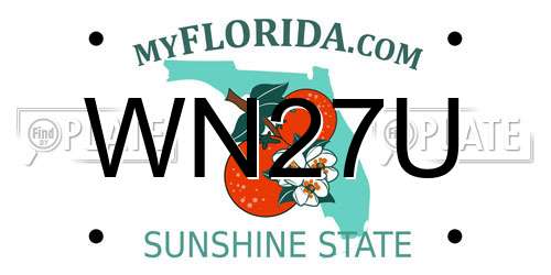 WN27U Florida License Plate