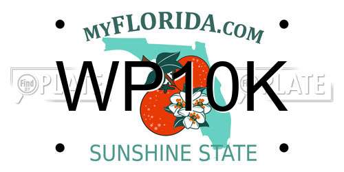 WP10K Florida License Plate