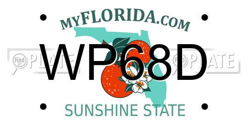 WP68D Florida License Plate