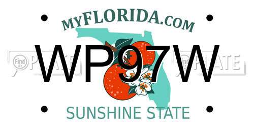 WP97W Florida License Plate