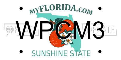 WPCM3 Florida License Plate