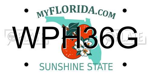 WPH36G Florida License Plate