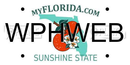WPHWEB Florida License Plate