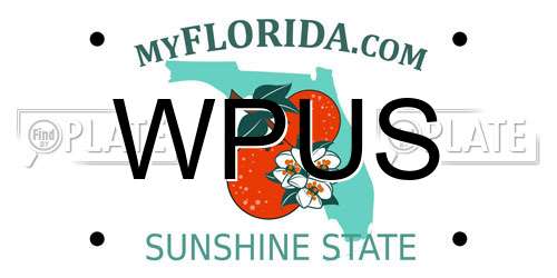 WPUS Florida License Plate
