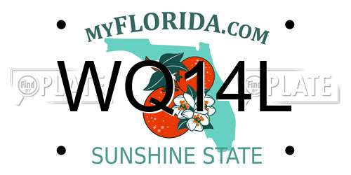 WQ14L Florida License Plate