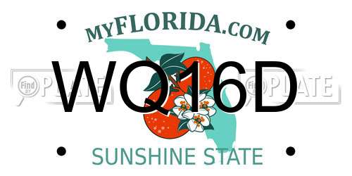 WQ16D Florida License Plate