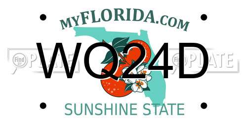 WQ24D Florida License Plate
