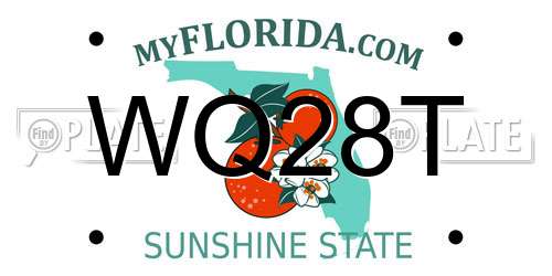 WQ28T Florida License Plate
