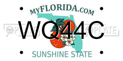 WQ44C Florida License Plate