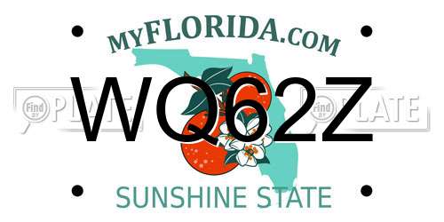 WQ62Z Florida License Plate