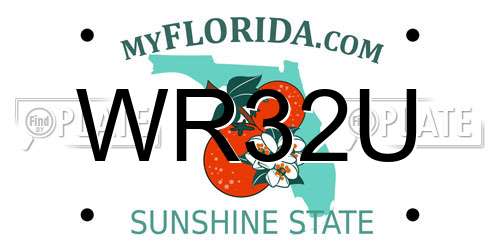 WR32U Florida License Plate