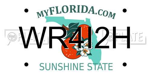 WR4I2H Florida License Plate