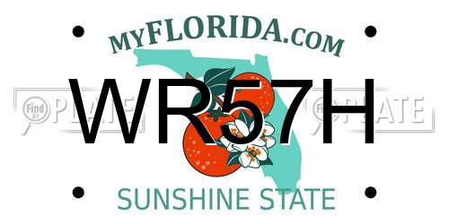 WR57H Florida License Plate