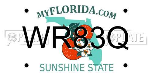 WR83Q Florida License Plate