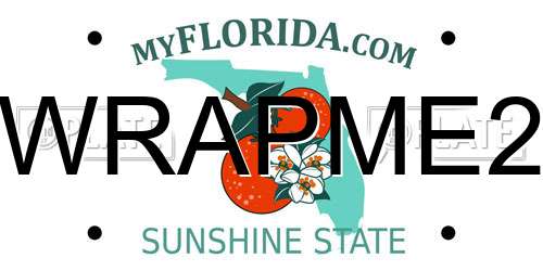 WRAPME2 Florida License Plate