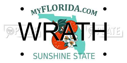 WRATH Florida License Plate