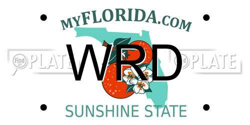 WRD Florida License Plate
