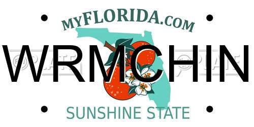 WRMCHIN Florida License Plate