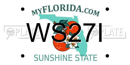 WS27I Florida License Plate
