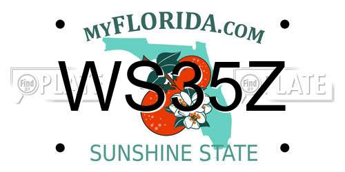 WS35Z Florida License Plate