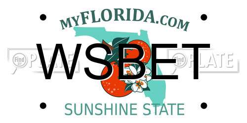WSBET Florida License Plate