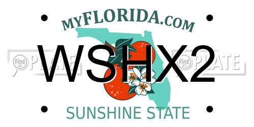 WSHX2 Florida License Plate