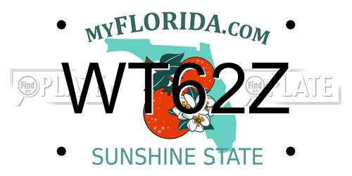 WT62Z Florida License Plate