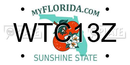 WTC13Z Florida License Plate