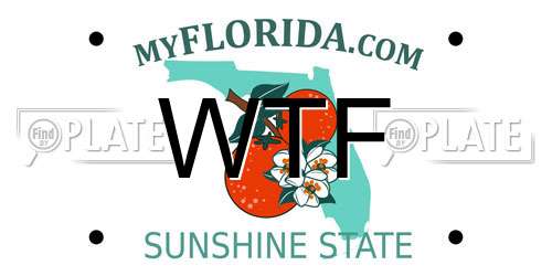 WTF Florida License Plate