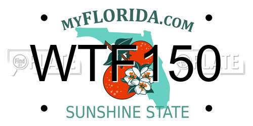 WTF150 Florida License Plate