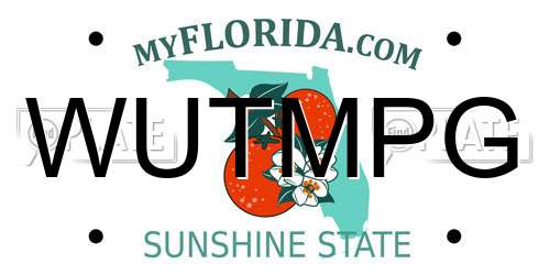 WUTMPG Florida License Plate