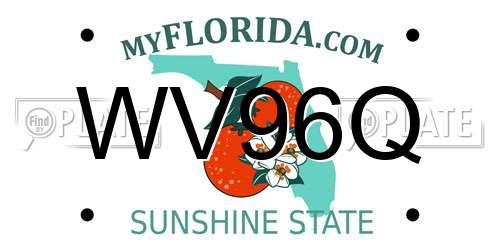 WV96Q Florida License Plate