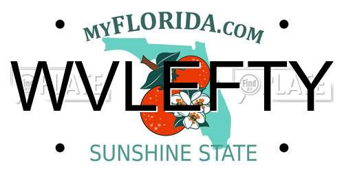 WVLEFTY Florida License Plate
