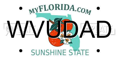 WVUDAD Florida License Plate