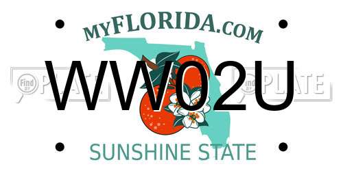 WW02U Florida License Plate