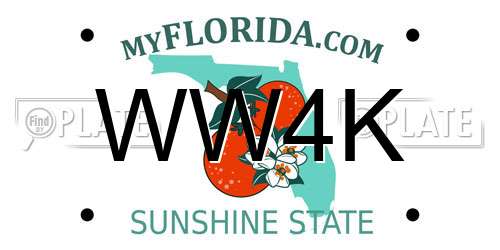 WW4K Florida License Plate