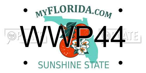 WWP44 Florida License Plate