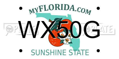 WX50G Florida License Plate