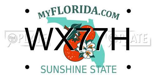 WX77H Florida License Plate