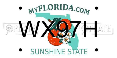 WX97H Florida License Plate
