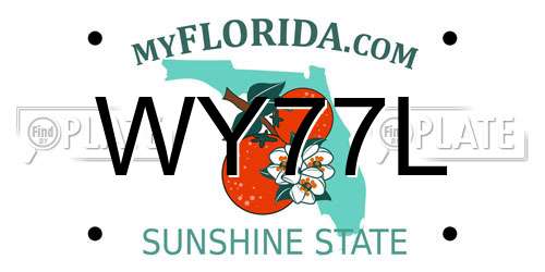 WY77L Florida License Plate