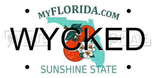 WYCKED Florida License Plate