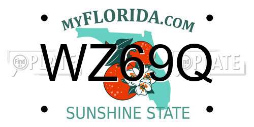WZ69Q Florida License Plate