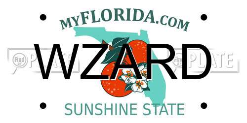 WZARD Florida License Plate