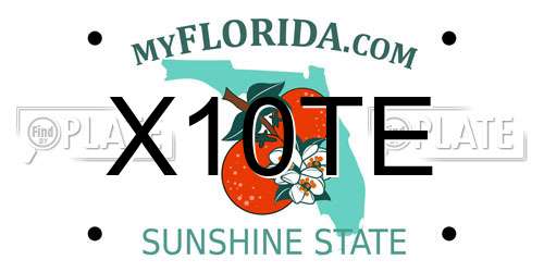 X10TE Florida License Plate