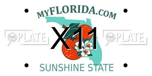 X11 Florida License Plate