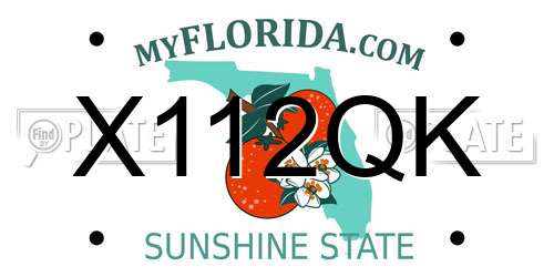 X112QK Florida License Plate