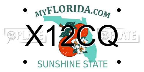 X12CQ Florida License Plate