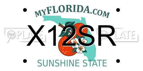 X12SR Florida License Plate